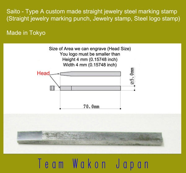 Saito - Type-A Custom Made Straight Jewelry Marking Punch, Jewelry Sta –  Magnificent Items from Japan (Team Wakon Japan)