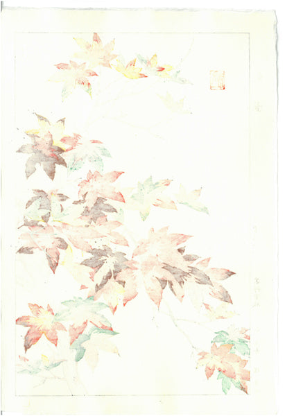 Japanese washi paper RAKUSUISHI TESUKI Autumn leaves Pattern 23.6 inｘ35.4 in