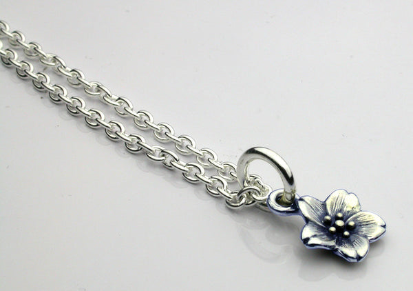 Saito - Sakura Silver Pendant top (Silver 925) Large with 50 cm silver chain