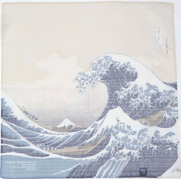 Sumidagawa - Katsushika Hokusai -The Great Wave off Kanagawa (波裏に富士) -  Furoshiki 48 x 48 cm