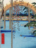 Utagawa Hiroshige - No.065 Inside Kameido Tenjin Shrine 亀戸天神境内  - Free Shipping