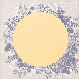 Koetsu Chirimen Yuzen - Moon and flowers   光悦ちりめん友禅 月に草花 ベージュ  - Furoshiki  70 x 70 cm