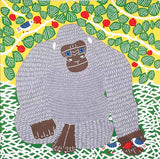 Kata Kata -  Gorilla Green  (ゴリラ   グリーン) - Furoshiki   100 x 100 cm