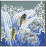 Jiyufu - Koi no taki nobori  鯉の滝登り  - Furoshiki - 118 x 118 cm