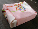 Chirimen Sansaku Furoshiki 100% silk  - Marihimo まり紐  - Furoshiki (Japanese Wrapping Cloth)　68 x 68 cm 正絹さざ波ちりめん友仙ふろしき　　