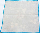 Takehisa Yumeji - Beans Light Blue - Gauze Towel (Handkerchief)  ガーゼタオルハンカチ まめ ミズイロ   25 x 25 cm