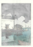 Kawase Hasui - #HKS-9  Ame no Ushibori (Rain at Ushibori)  - Free Shipping