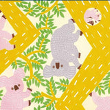 Kata Kata - Koala   Cream Yellow ( コアラ   クリームイエロー) - Furoshiki   100 x 100 cm