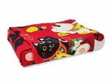 Kaiun Chirimen Yusen  Furoshiki  開運ふろしき - Beckoning cat  招き猫 - Furoshiki (Japanese Wrapping Cloth)　68 x 68 cm 　