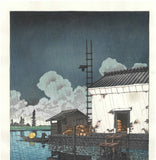 Kawase Hasui - #HKS-9  Ame no Ushibori (Rain at Ushibori)  - Free Shipping