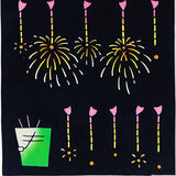 Kenema - 　Fireworks competition　花火競争　  (The dyed Tenugui) - Japanese traditional Tenugui