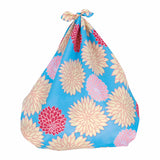 Eco Cloth　Furoshiki and Drawstring Bag Set　　エコクロス®文様柄ふろしき　×　巾着セット　 -　Chrysanthemum 菊 　 - Furoshiki   70 x 70 cm