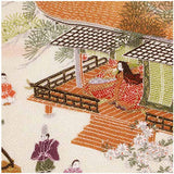 Chirimen Sansaku Furoshiki 100% silk  - Gidai Matsuri  時代祭  - Furoshiki (Japanese Wrapping Cloth)　68 x 68 cm 正絹さざ波ちりめん友仙ふろしき　　