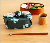 Cho Musubi - hana hane dark green/beige  - Double Sided Dyeing ミナペルホネン hana hane ダークグリーン/ベージュ - Furoshiki 50 x 50 cm