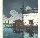 Kawase Hasui - #HKS-9  Ame no Ushibori (Rain at Ushibori)  - Free Shipping