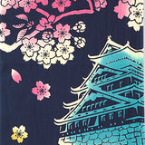 Kenema  - Cherry blossoms under the castle   城下の桜      (The dyed Tenugui)