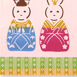 Kenema  - Bunny bina うさぎ雛  Japanese Tradition Cotton Towel (The dyed Tenugui)