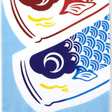 Kenema  - Carp streamers swimming in the blue sky   青空泳ぐ鯉のぼり (Boys' Festival)  Japanese Tradition Cotton Towel (The dyed Tenugui)