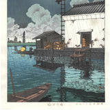 Kawase Hasui - #HKS-9  Ame no Ushibori (Rain at Ushibori)  - Free Shipping