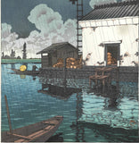 Kawase Hasui - #HKS-9  Ame no Ushibori (Rain at Ushibori)  - Free Shipping