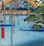 Utagawa Hiroshige - No.065 Inside Kameido Tenjin Shrine 亀戸天神境内  - Free Shipping