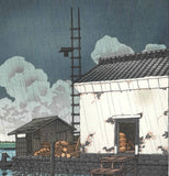 Kawase Hasui - #HKS-9  Ame no Ushibori (Rain at Ushibori)  - Free Shipping