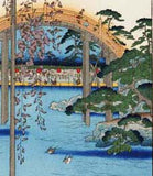 Utagawa Hiroshige - No.065 Inside Kameido Tenjin Shrine 亀戸天神境内  - Free Shipping