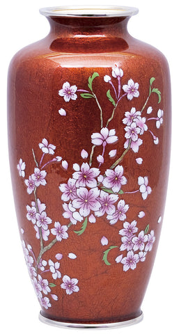 Saikosha - #009-20 Sakura (Cloisonné ware vase) - Free Shipping