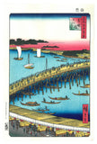 Utagawa Hiroshige - No.059 Ryōgoku Bridge and the Great Riverbank 両国橋大川ばた - One hundred Famous View of Edo - Free shipping