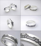 Saito - Posy Silver 950 Ring - Pair ( For You & Her ) "I can't wait to see you."