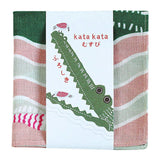 Kata Kata - Wani (Crocodile)  Pink - Furoshiki   50 x 50 cm