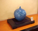 Fujii Kinsai Arita Japan - Somenishiki Kinsai Shippo Monyou Vase 28.00 cm - Free Shipping