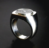 Saito - Heart Sutra Seal Stand Silver Ring