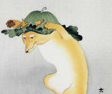 Ohara  Koson - Odoru Kitsune  (A dancing fox) - Free Shipping